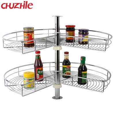 Stainless Steel Or OEM Material Kitchen Basket Pull Out Magic Corner