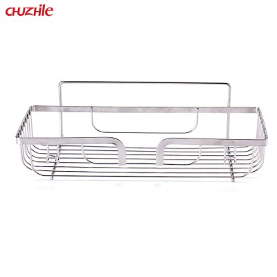 High Quality Home Organization Kitchen Bathroom Storage Rack Eco-friendly Stainless Steel 201 Storage Basket